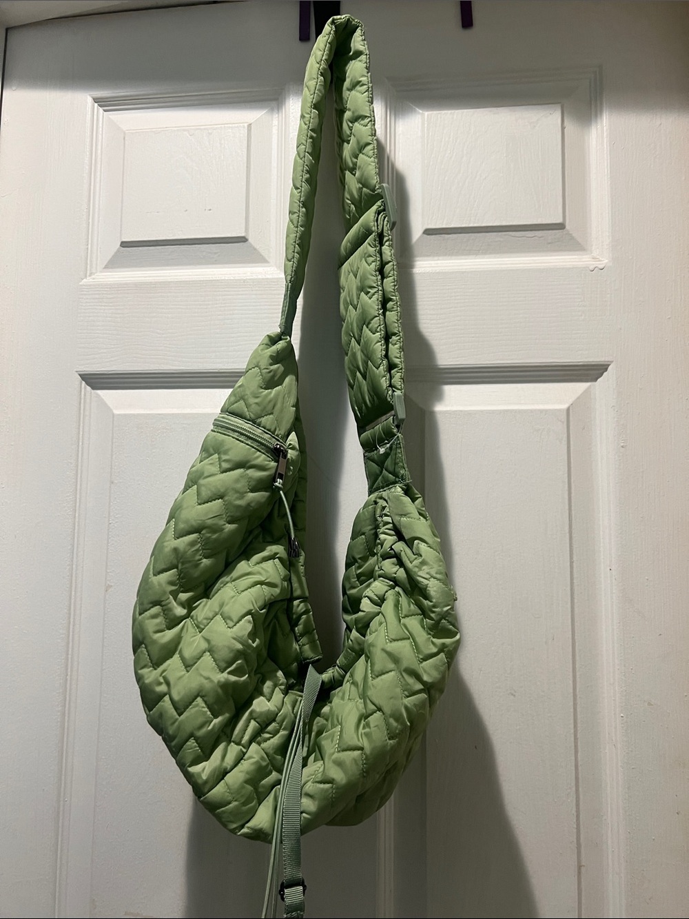Quilted Sling Carrier for Small Dogs in Light Green -